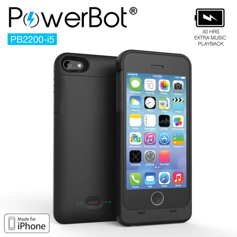 MFi PowerBot® PB2200-i5 Battery Charging Case for iPhone 5 / iPhone 5s for Pokemon Go