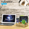 PowerBot® PB5100 Bamboo Multi Charging Station w/ Black 5 Ports USB Desktop Charger