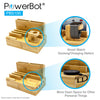 PowerBot® PB5100 Bamboo Multi Charging Station w/ Black 5 Ports USB Desktop Charger