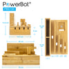 PowerBot® PB5100 Bamboo Multi Charging Station w/ Black 5 Ports USB Desktop Charger