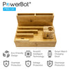 PowerBot® PB5100 Bamboo Multi Charging Station w/ Black 5 Ports USB Desktop Charger