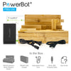 PowerBot® PB5100 Bamboo Multi Charging Station w/ Black 5 Ports USB Desktop Charger - SoundBot
