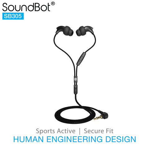 SoundBot® SB305 Headset Earphone w/ In-Line Mic
