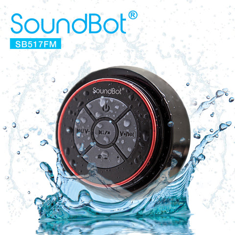 SoundBot® SB517FM IPX7 Water-Proof Bluetooth Speaker with FM Radio Speaker