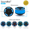 SB531 Bluetooth Wireless Water Resistant Floating Speaker with FM RADIO and LED