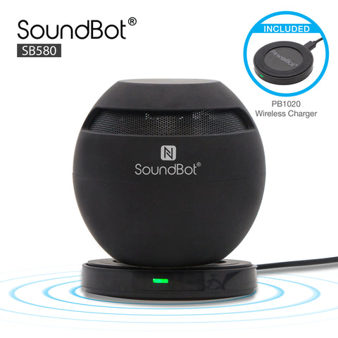 SondBot II SB580 Qi Charged Speaker + PowerBot PB1020 Wireless Charger