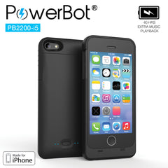 MFi PowerBot® PB2200-i5 Battery Charging Case for iPhone 5 / iPhone 5s for Pokemon Go - SoundBot