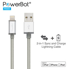 PowerBot® PB305 Smart LED Lightning Sync & Charge USB Cable