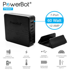 PowerBot® PB5007 Ultra High Performance 60W 12-A 7 Port USB Charger