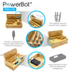 (upgrade) PowerBot® PB5100 Bamboo Multi Charging Station w/ Black 5 Ports USB Desktop Charger