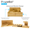 (upgrade) PowerBot® PB5100 Bamboo Multi Charging Station w/ Black 5 Ports USB Desktop Charger