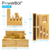 (upgrade) PowerBot® PB5100 Bamboo Multi Charging Station w/ Black 5 Ports USB Desktop Charger