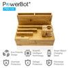 (upgrade) PowerBot® PB5100 Bamboo Multi Charging Station w/ Black 5 Ports USB Desktop Charger