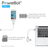 Lightning Flash Drive, MFi Memory Storage Expansion Disk, PowerBot PB911 Apple Certified OTG TF / Micro SD Slot Card Reader (Memory Not Included) Portable Adapter Connector for iPhone and iPad iOS