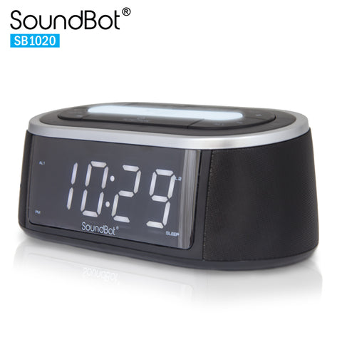SoundBot® SB1020 Bluetooth Speaker, FM RADIO, Alarm Clock,USB Charging Port,3.5mm AUX, LED Light