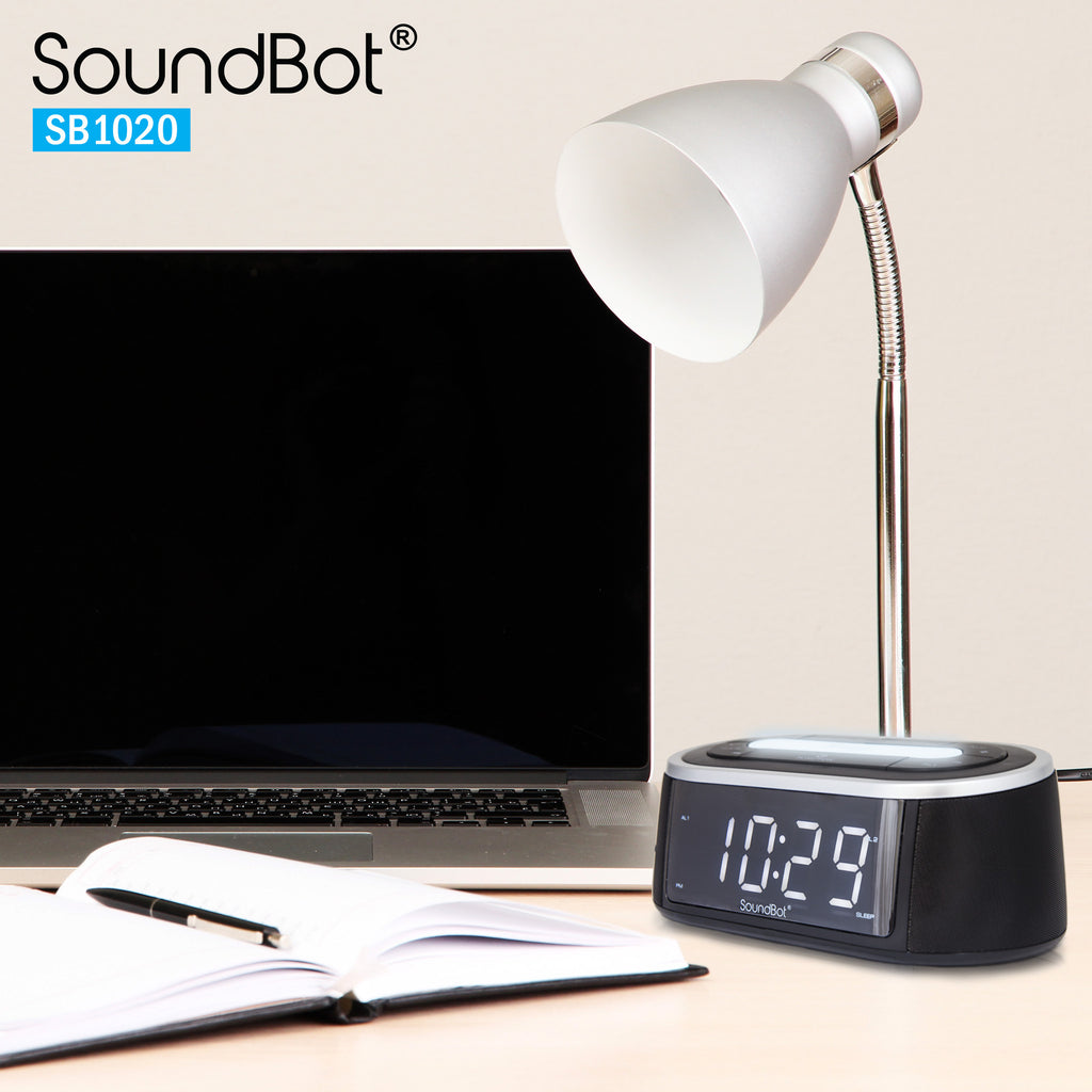SoundBot SB1020 Bluetooth Speaker FM RADIO Alarm Clock USB