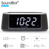 SoundBot® SB1020 Bluetooth Speaker, FM RADIO Dual Alarm Clock, 3W Stereo Speaker, 2.1A USB Charging Port, 3.5mm AUX Line In Jack, LED Night Light, Snooze Button, for Home/Office, SmartPhone, Media Players, Laptop/Desktop PC, and Tablets - SoundBot