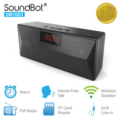 SB1023 Bluetooth Speaker FM Radio Alarm Clock