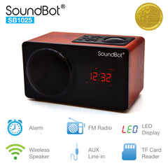 SB1025 Bluetooth Speaker with FM Radio and Alarm Clock
