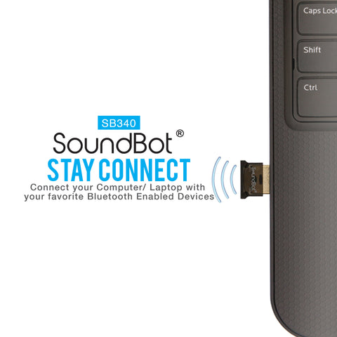 SoundBot SB340 Bluetooth USB 4.0 USB Adapter Audio Dongle