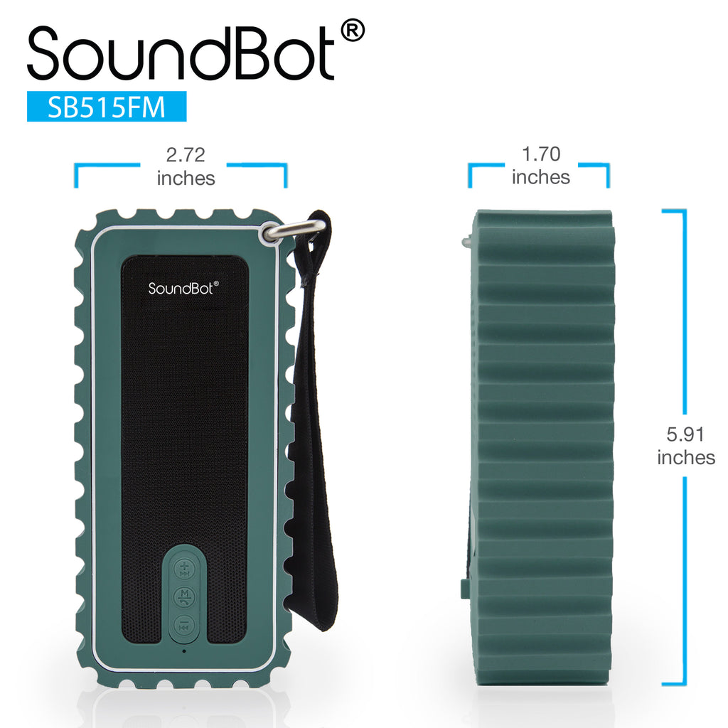Soundbot Bluetooth SoundBot® SB515FM FM RADIO WaterProof Wireless Speaker | SoundBot