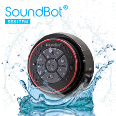 SoundBot® SB517FM IPX7 Water-Proof Bluetooth Speaker with FM Radio Speaker - SoundBot