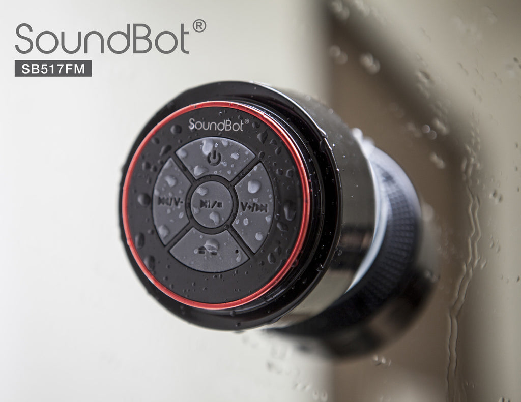 Soundbot Bluetooth SoundBot® SB517FM IPX7 Water-Proof Bluetooth Speaker with FM Radio Spe ...