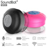 SoundBot® SB519 HD Bluetooth Wireless Shower Speaker Portable Weather Water-Resistant Speakerphone w/ Full Spectrum Music, 6Hrs Streaming & Hands-Free Talking, Built-In Mic, Suction Cup, 33feet Range