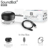 SoundBot® SB519 HD Bluetooth Wireless Shower Speaker Portable Weather Water-Resistant Speakerphone w/ Full Spectrum Music, 6Hrs Streaming & Hands-Free Talking, Built-In Mic, Suction Cup, 33feet Range