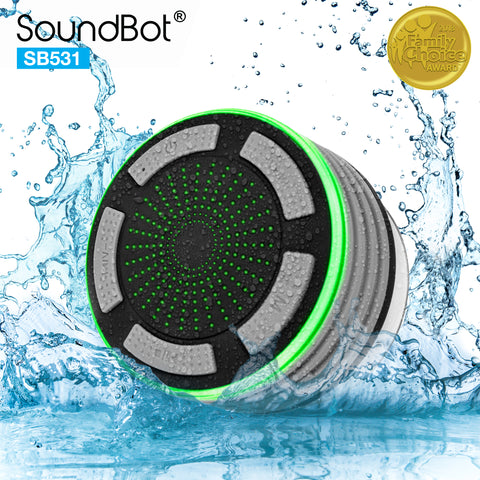 SB531 Bluetooth Wireless Water Resistant Floating Speaker with FM RADIO and LED