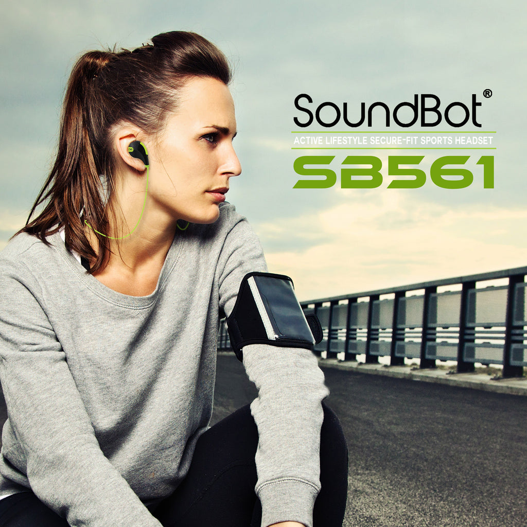Soundbot Bluetooth SB561 Bluetooth Stereo Sports Headset Water-Resistant | SoundBot