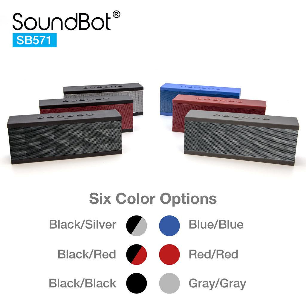 Soundbot Bluetooth SoundBot SB571 Bluetooth Wireless Speaker 12W Output HD Bass 40mm Dual ...