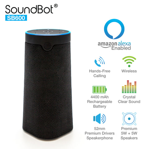 SoundBot SB600 Amazon Echo Alexa Bluetooth Wireless Speaker