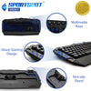 SportsBot® SS301 Blue LED Gaming Over-Ear Headset Headphone, Keyboard & Mouse Combo Set