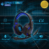 SportsBot® SS301 Blue LED Gaming Over-Ear Headset Headphone, Keyboard & Mouse Combo Set