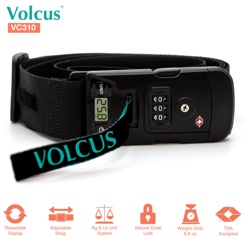 Volcus® VC310 Smart Luggage Belt Strap With Scale & TSA Lock